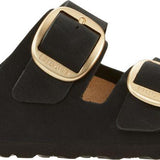 Ciabatta Arizona Big Buckle nabuk Black Birkenstock 1023290 