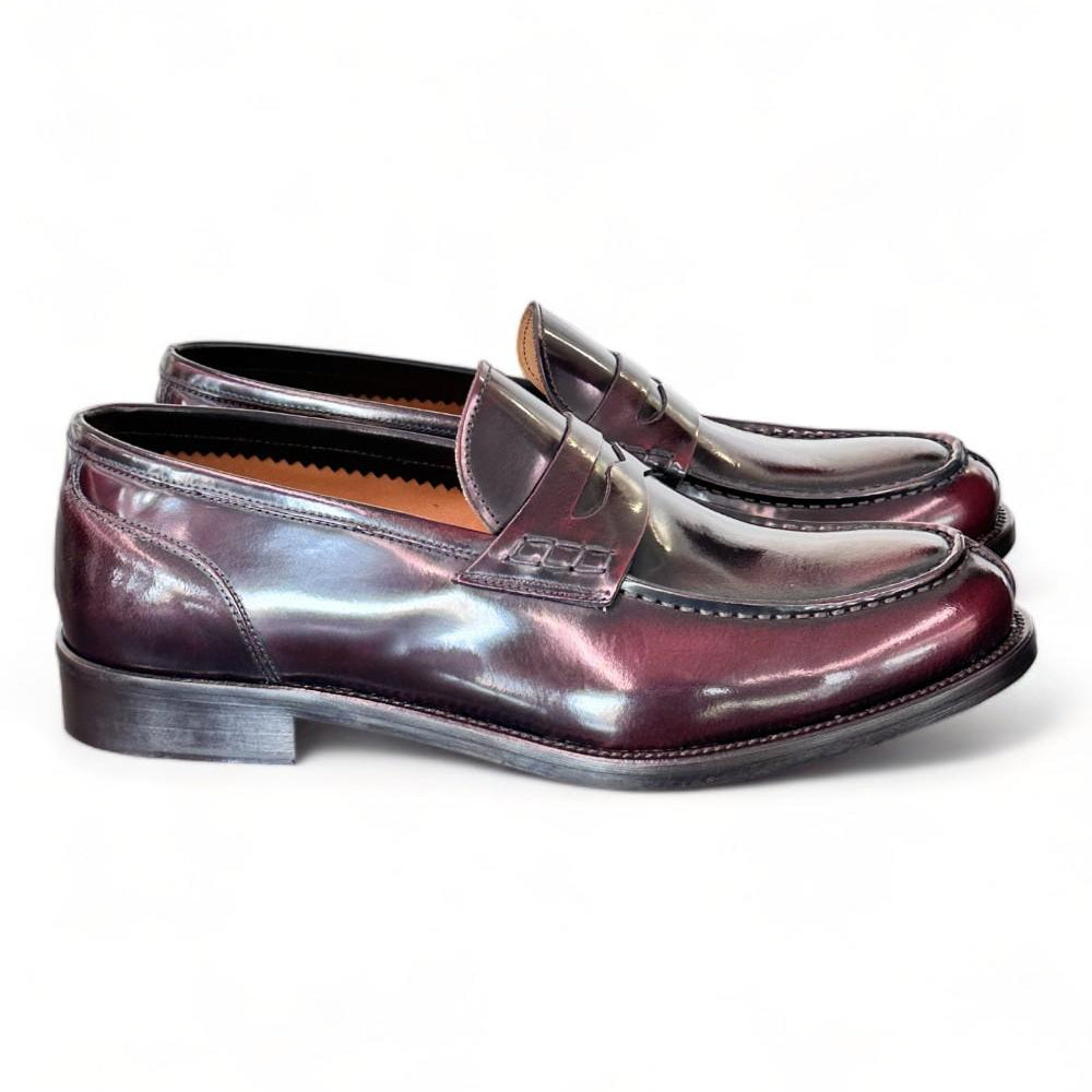 Mocassino spazzolato bordeaux Franco Fedele 