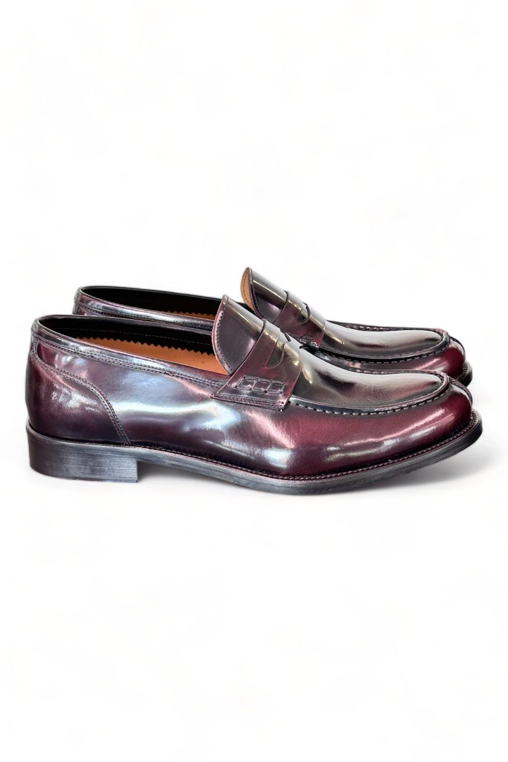 Mocassino spazzolato bordeaux Franco Fedele 