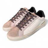 Sneaker uomo Crime London Blade Raw Shade pelle e suede bianco beige 