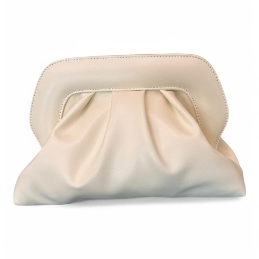 Pochette grande chiusura scatto Scarlet latte 