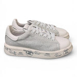 Sneaker donna Belle 8158 Premiata bianca strass argento 