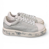 Sneaker donna Belle 8158 Premiata bianca strass argento 