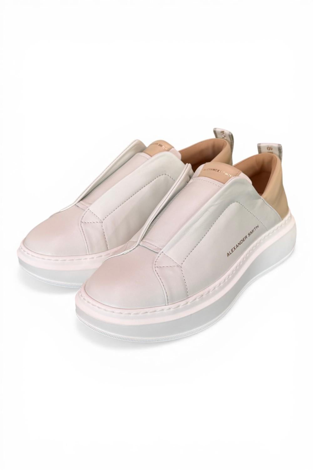 Sneaker Wembley Slip on Alexander Smith white rose 