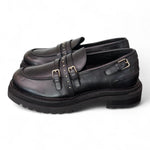 Mocassino donna pelle nera Janet 