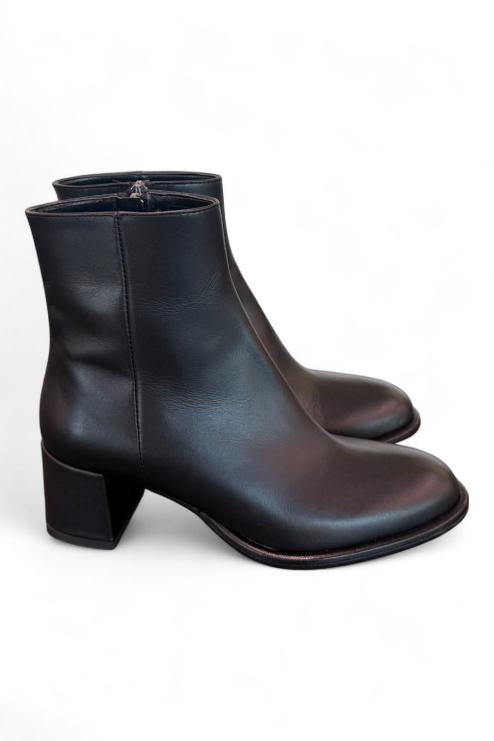 Stivaletto nappa nera T50 grosso Bianca Di<BR/> 