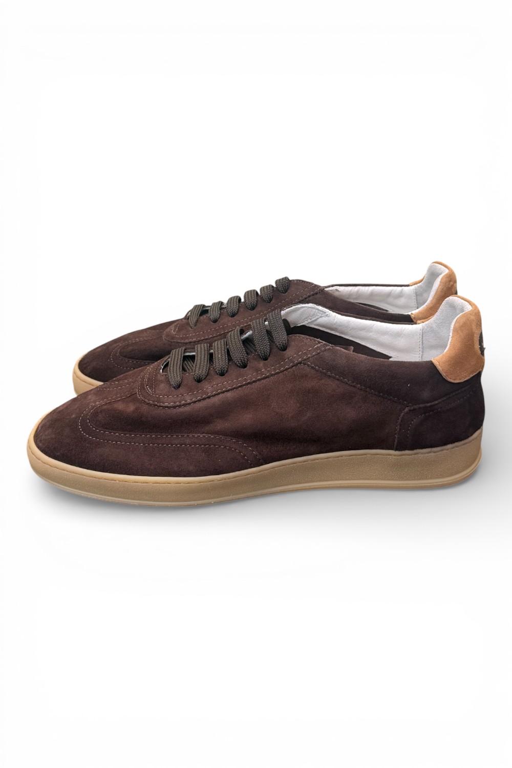 Sneaker uomo Soldini 80 Akira suede brown taffy<BR/> 