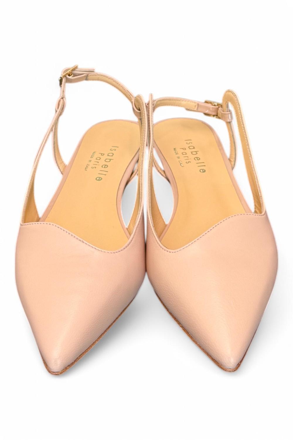 Slingback pelle nude T30 Isabelle Paris<BR/> 