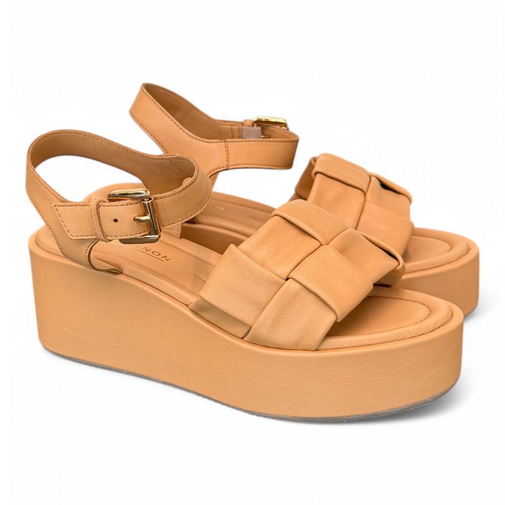 Sandalo intreccio pelle naturale Z60 Zanon<BR/> 