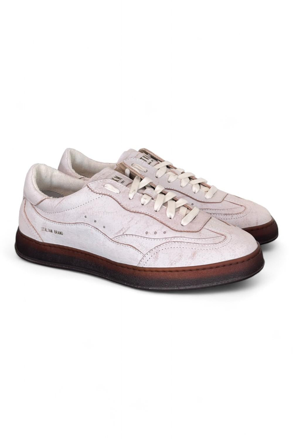 Sneaker uomo Stokton venus bianco latte vintage 