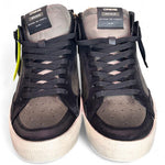 Sneaker mid uomo pelle nero verde Crime London Deluxe Mid Downtown 