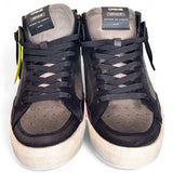 Sneaker mid uomo pelle nero verde Crime London Deluxe Mid Downtown 