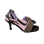 Sandalo fascia strass nero Albano 