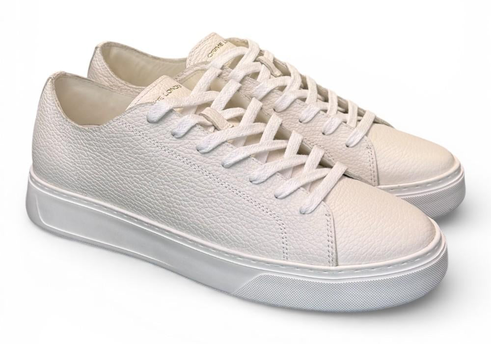 Sneaker pelle martellata bianca XL Crime London 