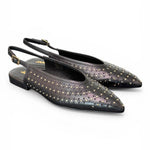 Slingback microborchie nera Janet<BR/> <BR/> 