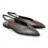 Slingback microborchie nera Janet<BR/> <BR/> 