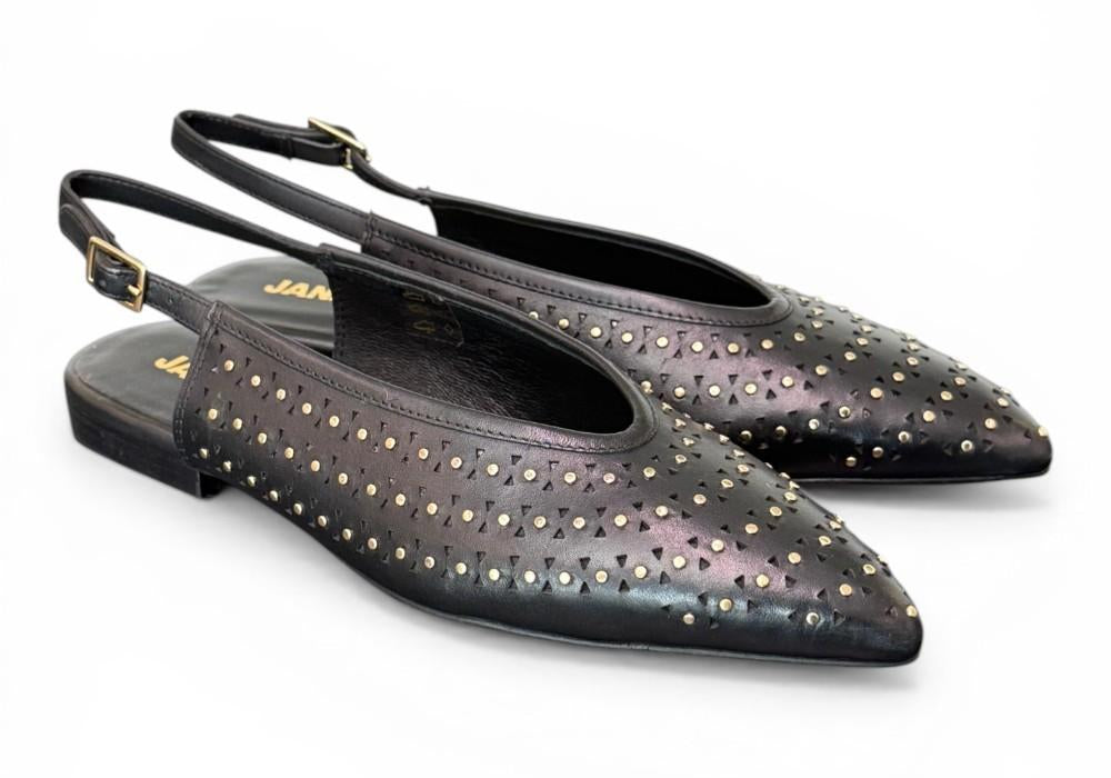 Slingback microborchie nera Janet<BR/> <BR/> 