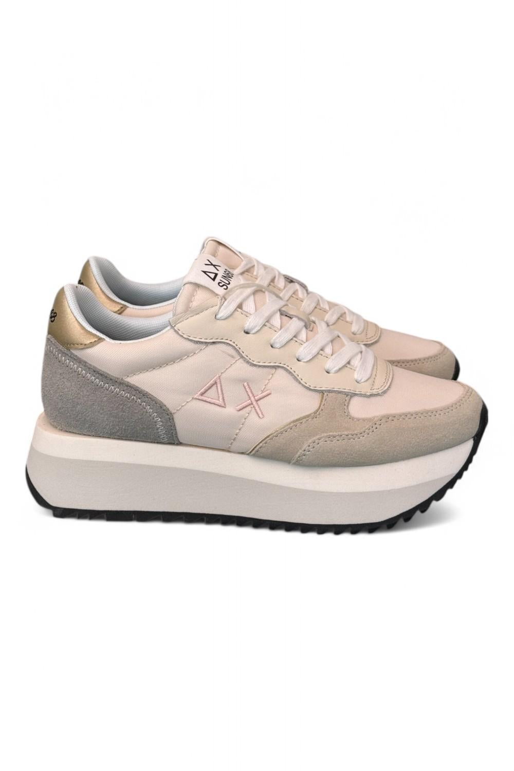 Sneaker donna SUN 68 BIG ALLY white beige grey 