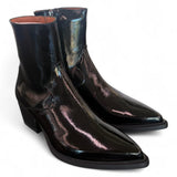Stivaletto texano lucido nero Matteo Pitti 