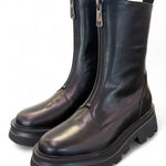 Stivaletto zip pelle nera  Lorenzo Mari 