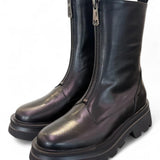 Stivaletto zip pelle nera  Lorenzo Mari 