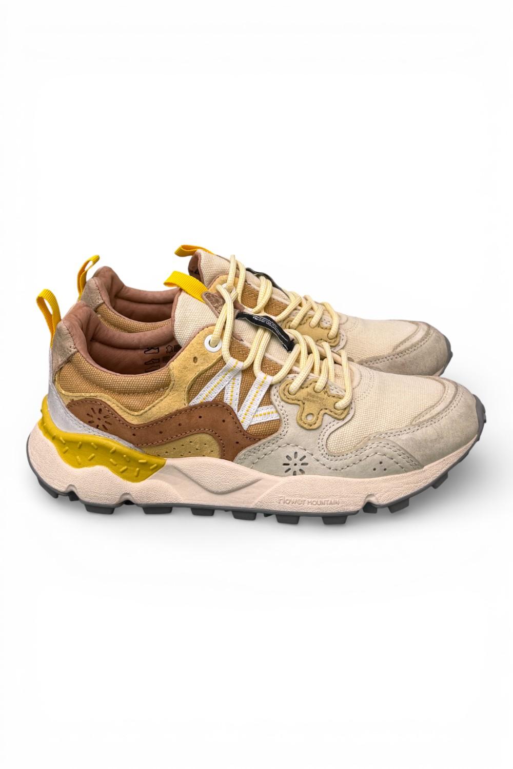 Sneaker donna Yamano 3 1E44 beige brown yellow  Flower Mountain 