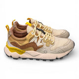 Sneaker donna Yamano 3 1E44 beige brown yellow  Flower Mountain 