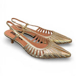 Slingback laminata oro Bibi Lou 