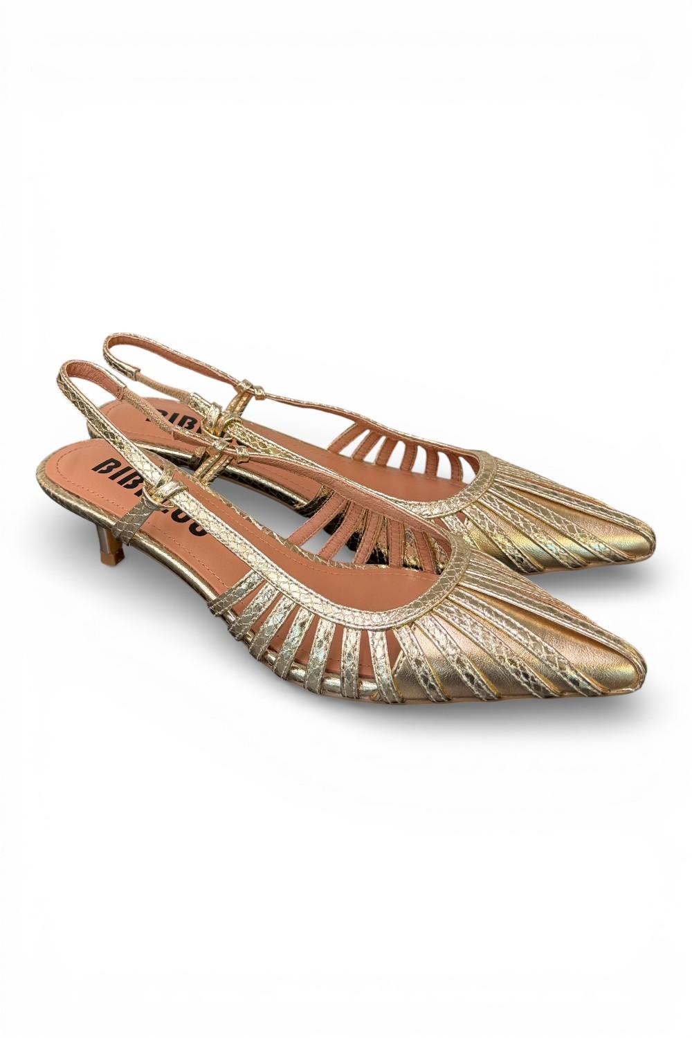 Slingback laminata oro Bibi Lou 