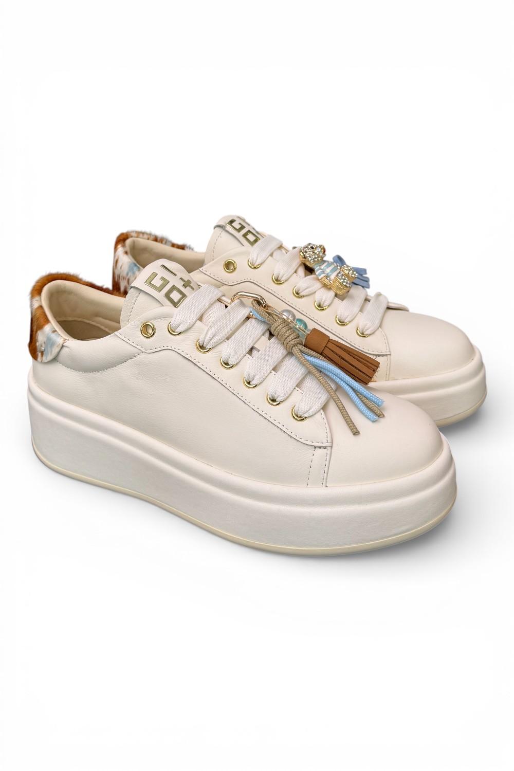 Sneaker Gioplus Oliva latte mucca charms<BR/> 