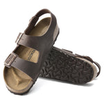 Sandalo Milano pelle Habana testa di moro Birkenstock 