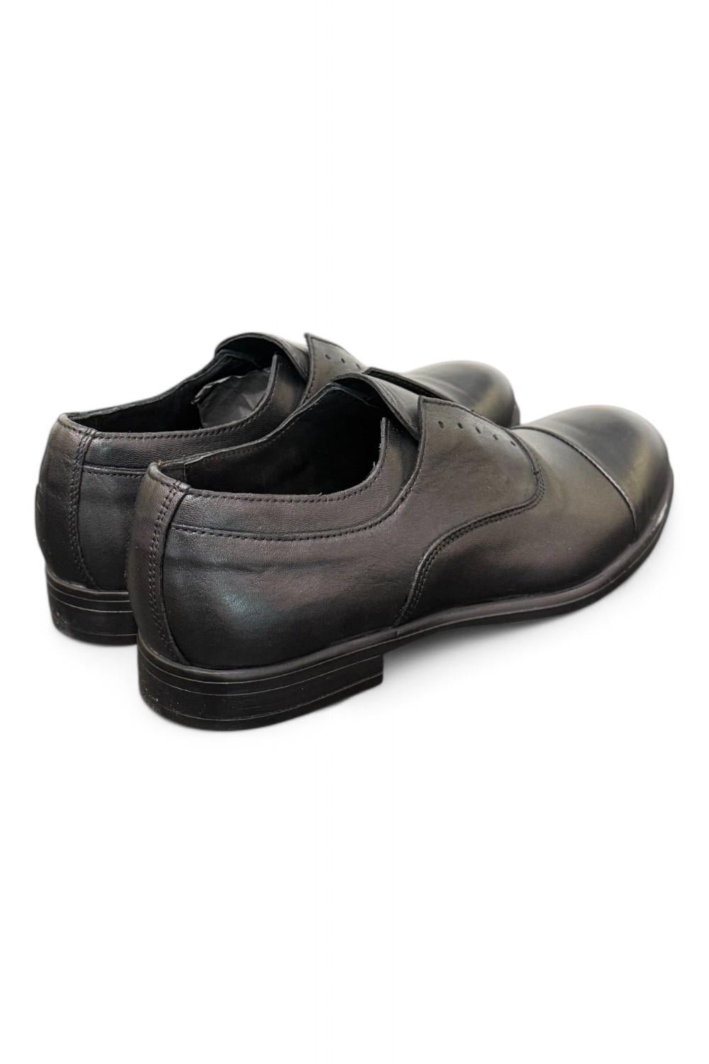 Scarpa uomo no-lace nera F.lli Rennella puntale 