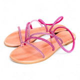 Sandalo mignon strass fuxia e rosa Mosaic 