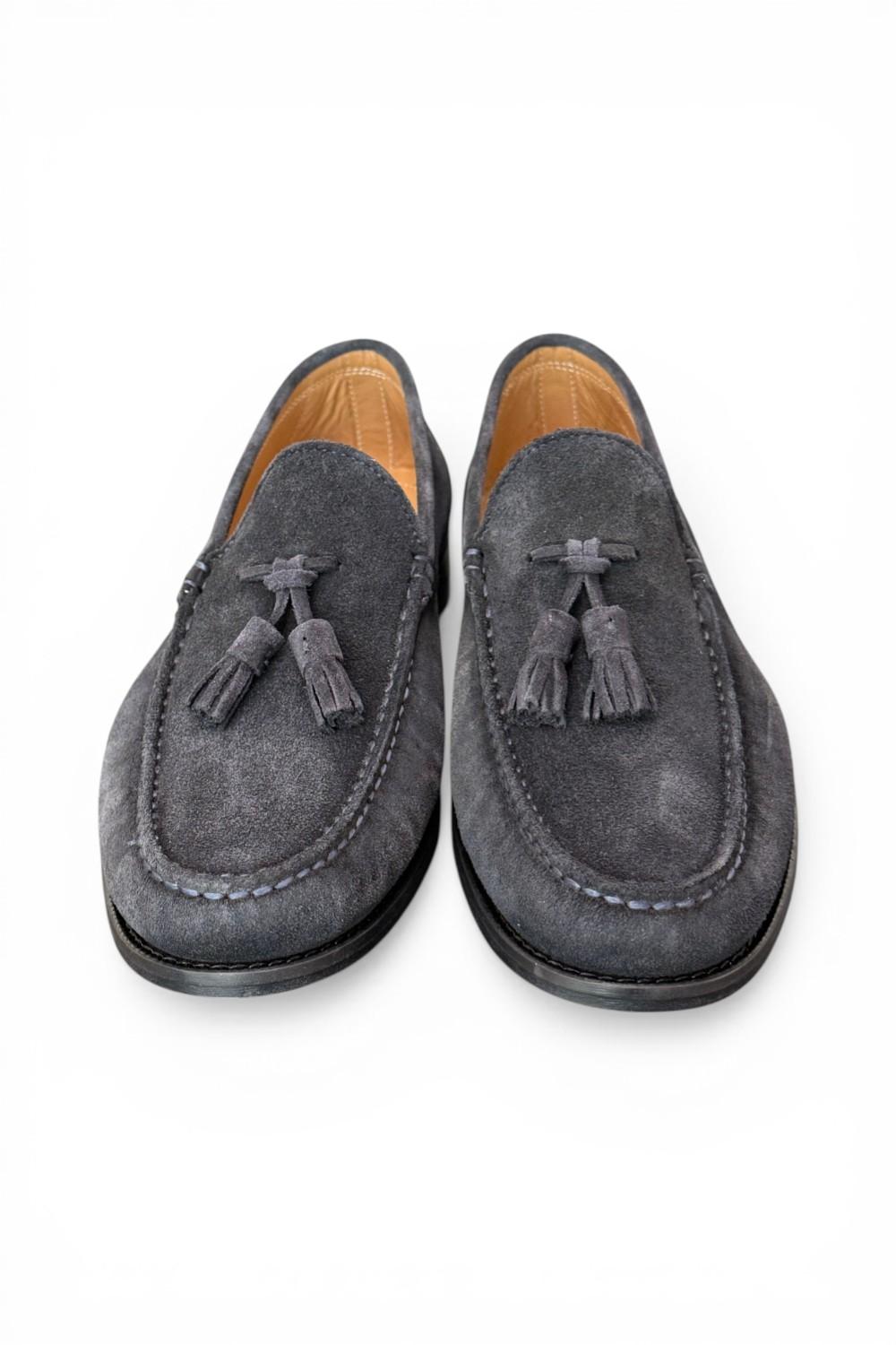 Mocassino mappetti suede blu Kebo 