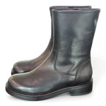 Stivale zip biker pelle nera Anima 