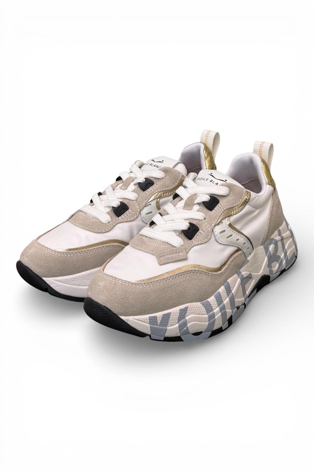 Sneaker donna Voile Blanche Club 105 bianca oro 1N03 