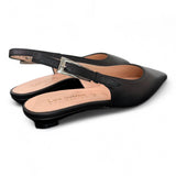 Slingback pelle nera flat Les Autres<BR/> 