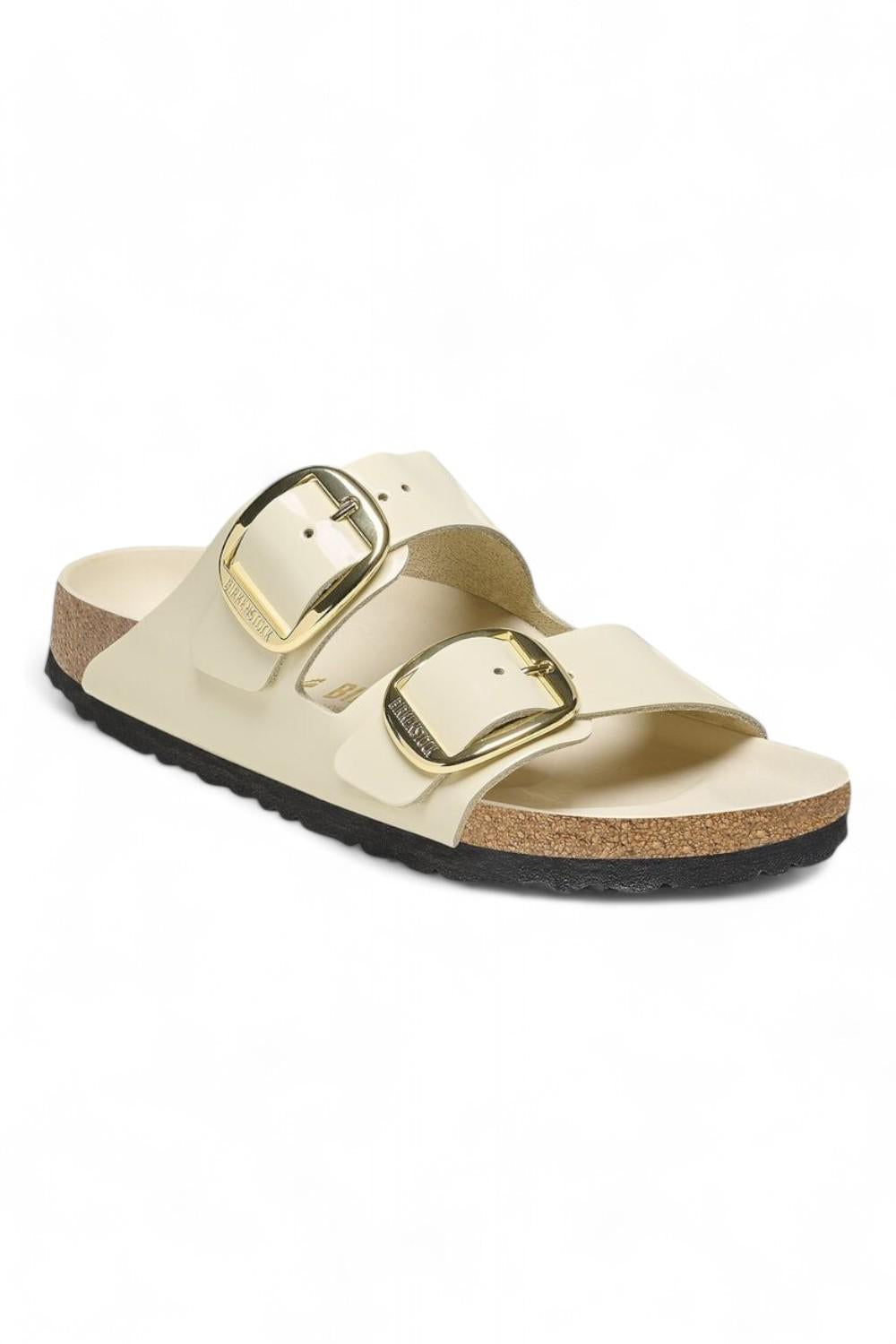 Ciabatta Arizona Big Buckle Shine Ecru  Birkenstock 1021476 