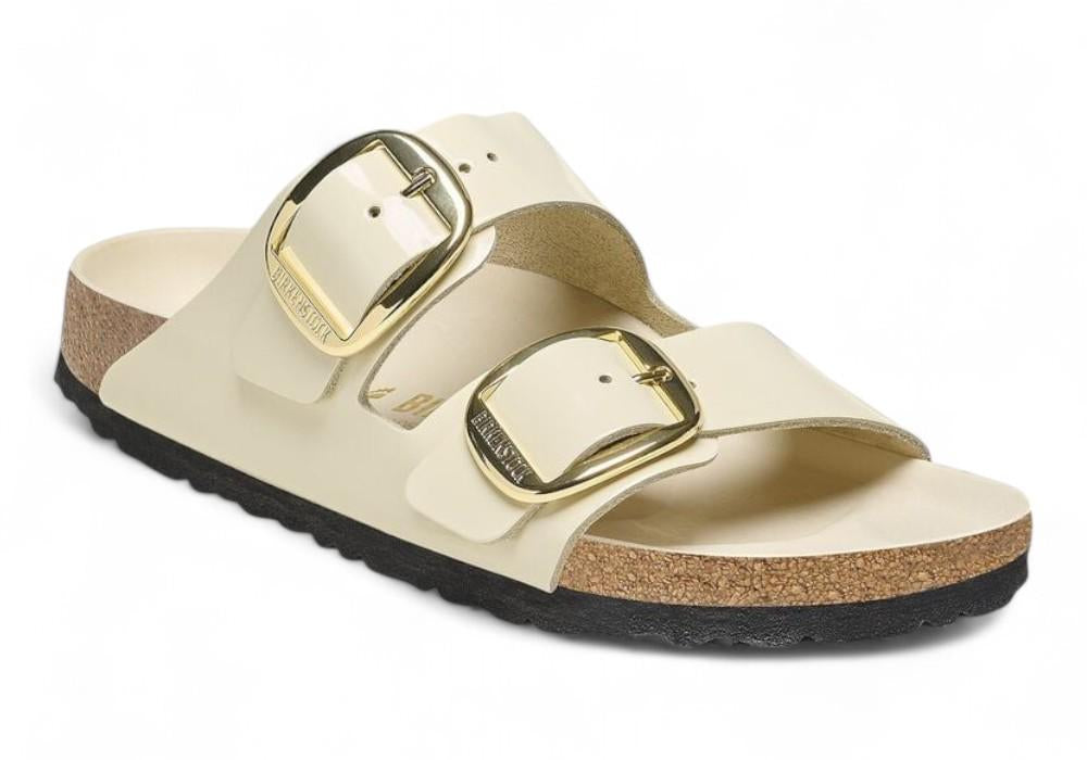 Ciabatta Arizona Big Buckle Shine Ecru  Birkenstock 1021476 