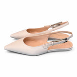 Slingback pelle ghiaccio flat Les Autres<BR/> 