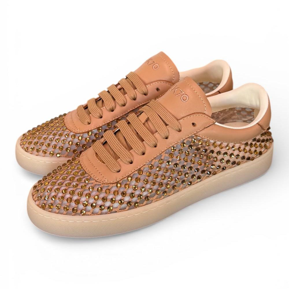 Sneaker smart strass brown Back70 