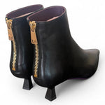 Tronchetto pelle nera tacco 40 Lorenzo Mari 