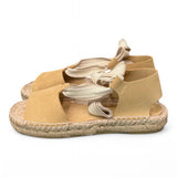 Sandalo con fascia in suede sand Palomitas<BR/> 