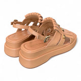 Sandalo pelle grano frangia Bruno Premi<BR/> 