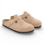 Sabot uomo Boston Birkenstock Suede sandcastle 1030883 