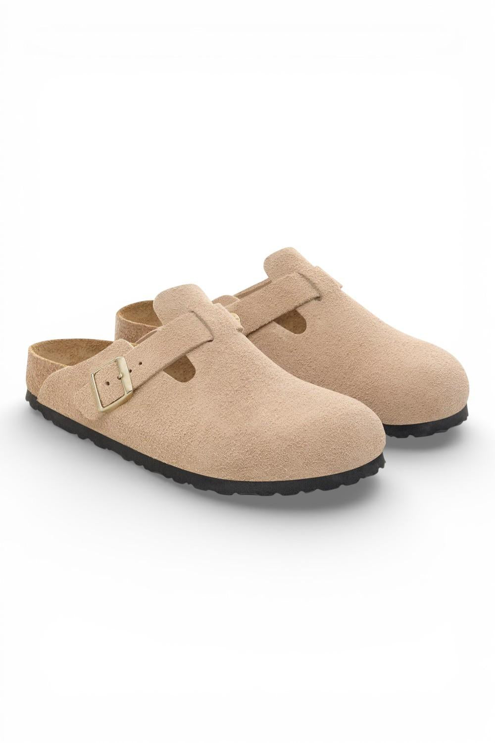 Sabot uomo Boston Birkenstock Suede sandcastle 1030883 