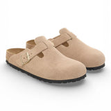 Sabot uomo Boston Birkenstock Suede sandcastle 1030883 