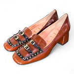 Mocassino borchie vernice cuoio Matteo Pitti 
