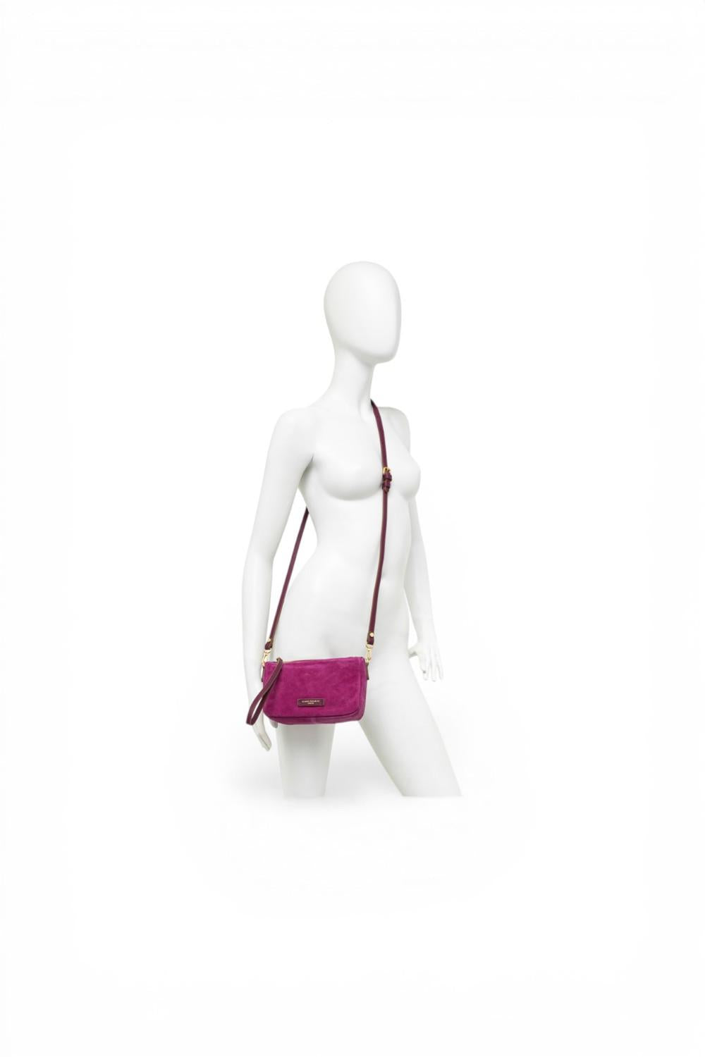 Pochette Nora suede nude piccola Gianni Chiarini<BR/> 