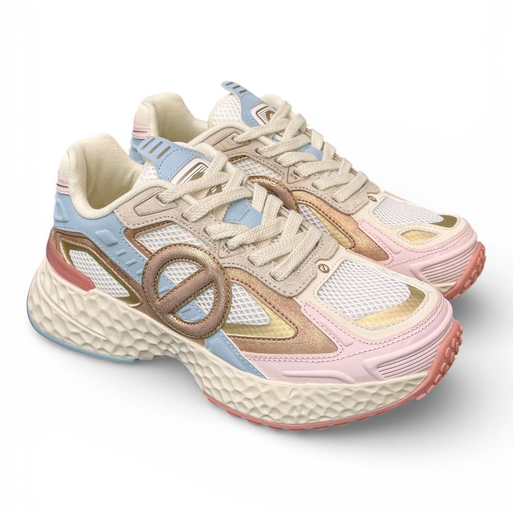 Sneaker donna No Name Carter 2.0 white pink sky gold 